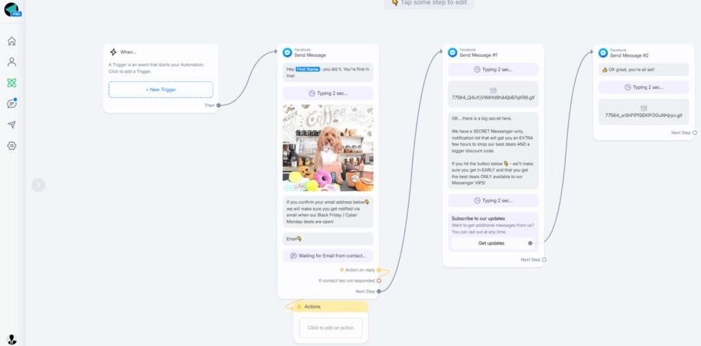 manychat flow messenger ecom